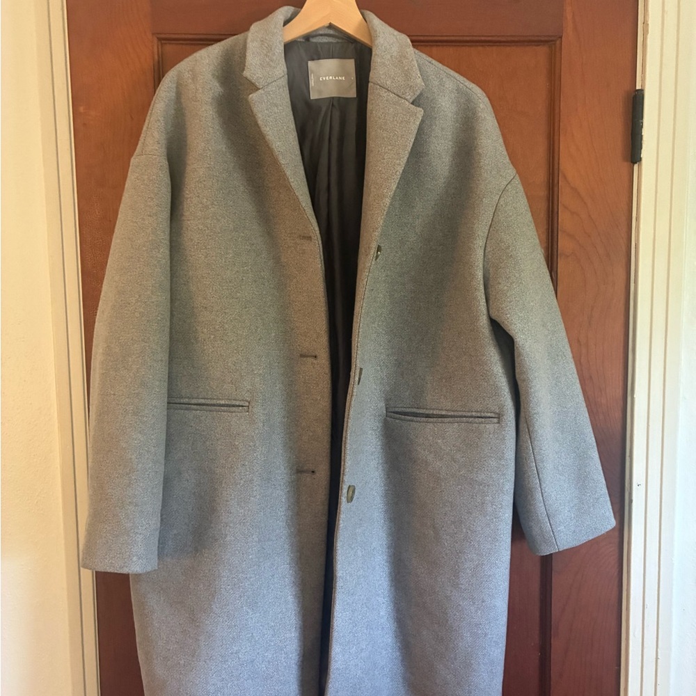 Everlane Wool Cocoon Coat Grey Excellent Condition sz 8